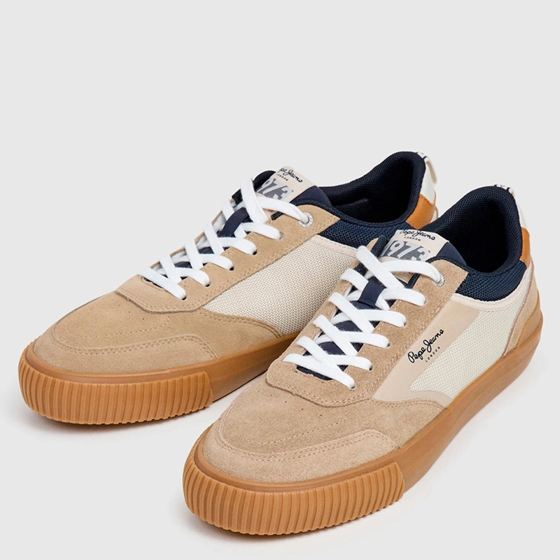 ZAPATILLAS HOMBRE PEPE JEANS LONDON CASUALES BEIGE NOLAN STREET - 2