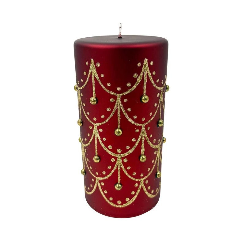VELA RIPLEY HOME GLITTER ROJO/DORADO - 2