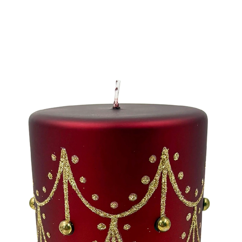 VELA RIPLEY HOME GLITTER ROJO/DORADO - 3