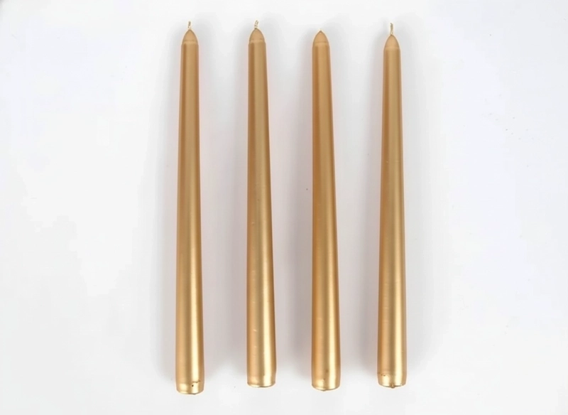 SET X4 VELAS RIPLEY HOME ORO 25 CM - 2