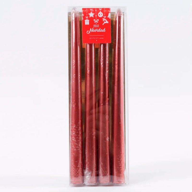 SET X4 VELAS RIPLEY HOME 25 CM ROJO - 5