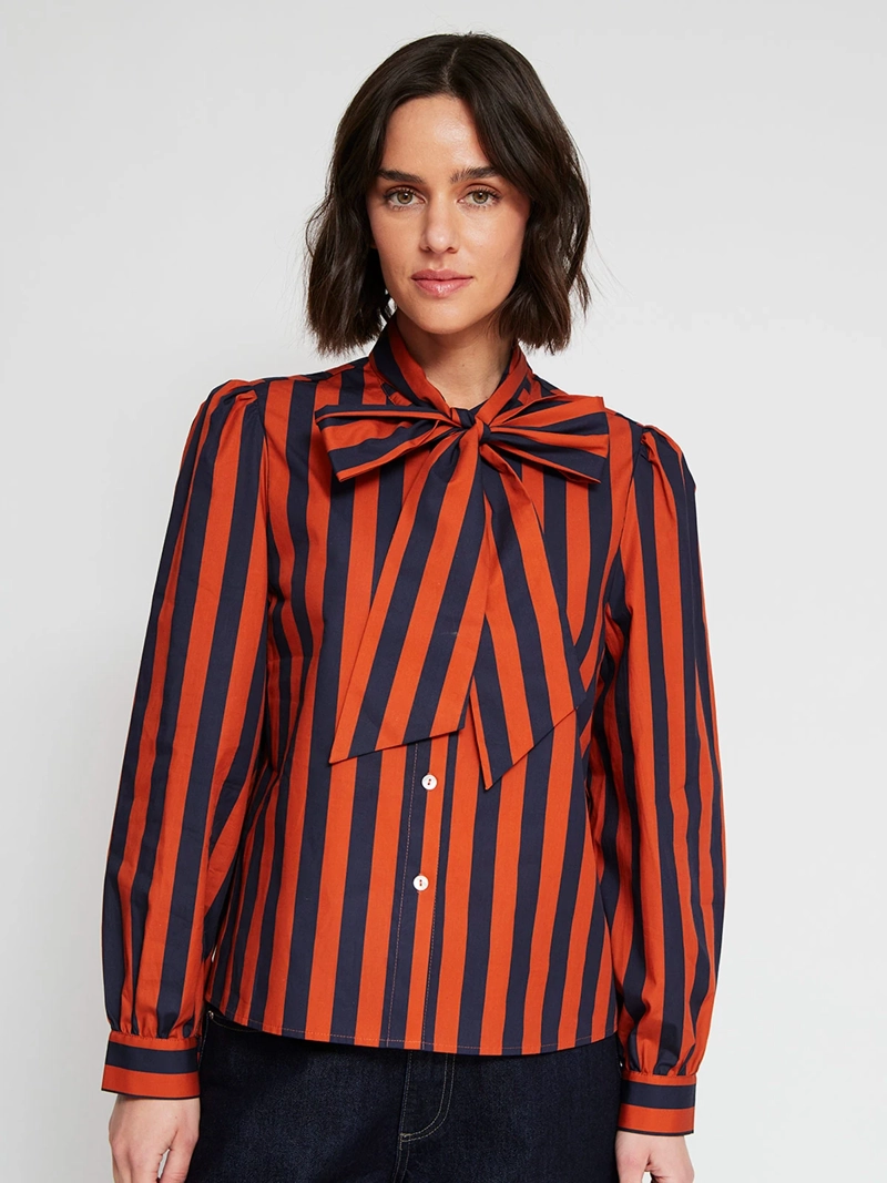 BLUSA MUJER MARQUIS ALGODÓN LAZO - 2