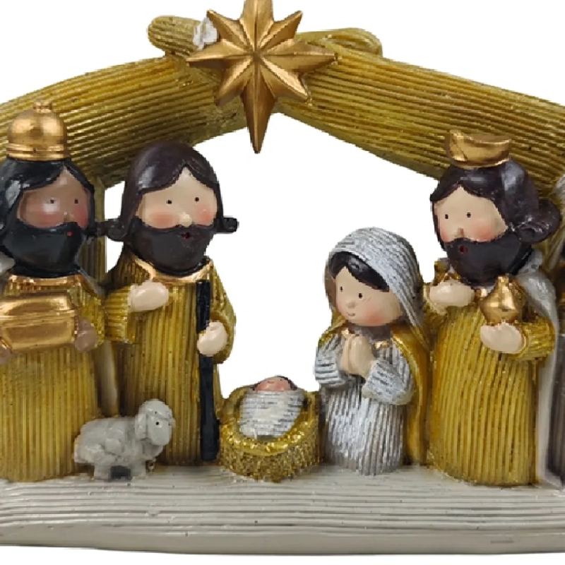 PESEBRE RIPLEY HOME 1 PIEZA 6 CM DORADO/GRIS - 3