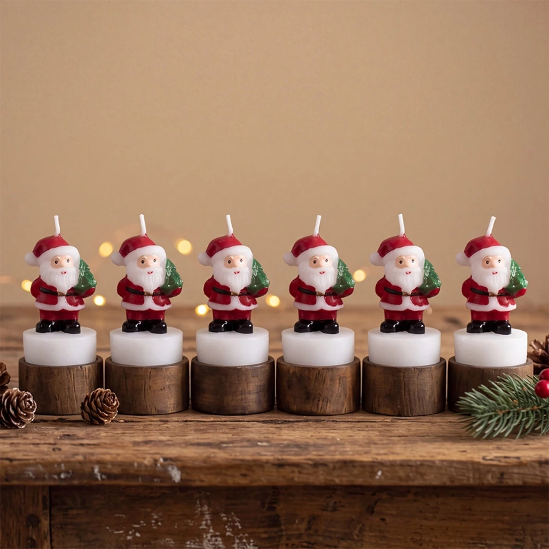 PACK X6 VELAS RIPLEY HOME SANTA  - 1