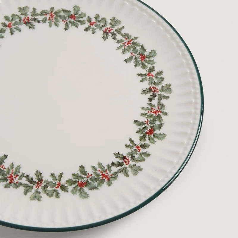 PLATO ENTRADA RIPLEY HOME RAMAS NAVIDAD BLANCO - 3