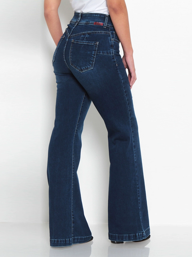 JEANS MUJER WADOS ALGODÓN TIRO ALTO - 4