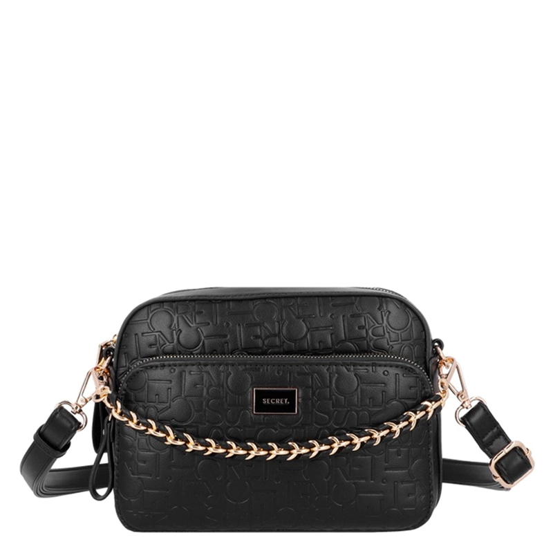  CARTERA BANDOLERA SECRET AMBERES NEGRO  - 1