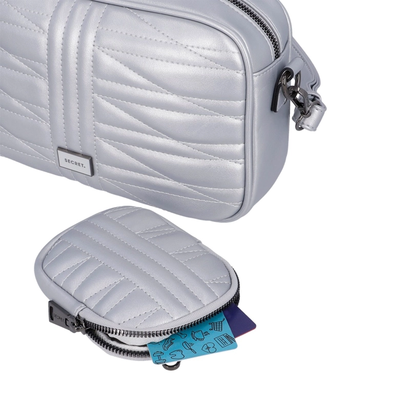 CARTERA BANDOLERA SECRET NUUK PLATEADO  - 6
