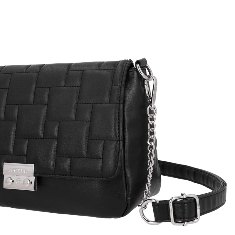 CARTERA BANDOLERA SECRET TAVETA NEGRO  - 5