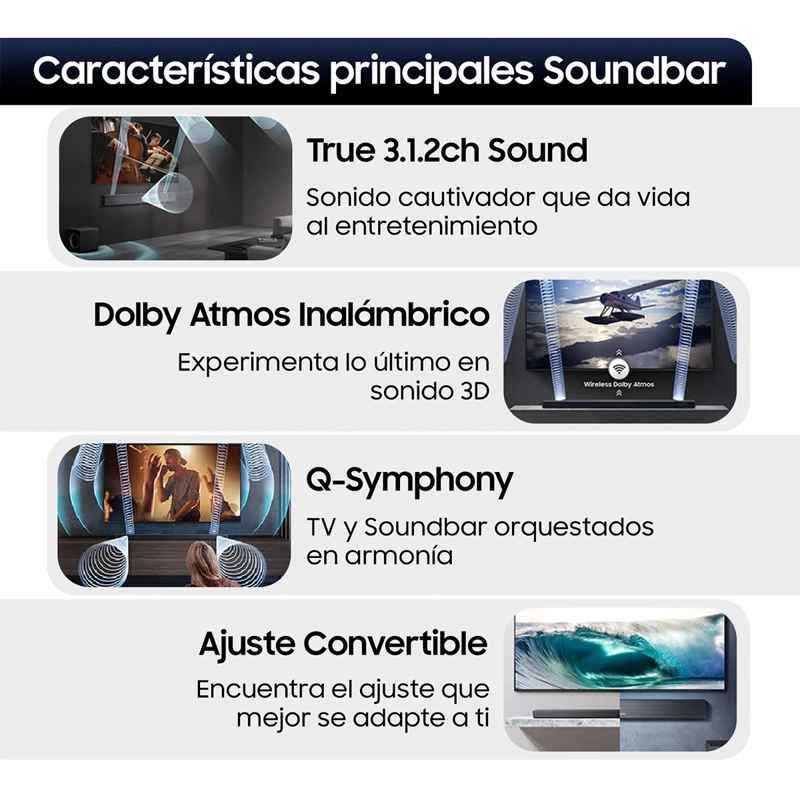 SOUNDBAR BLUETOOTH SAMSUNG HW-QS700F/ZS 3.1.2 - 5