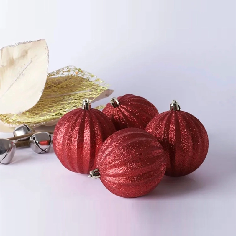 SET X12 ADORNOS NAVIDEÑO RIPLEY HOME GIRO 8 CM ROJO - 2