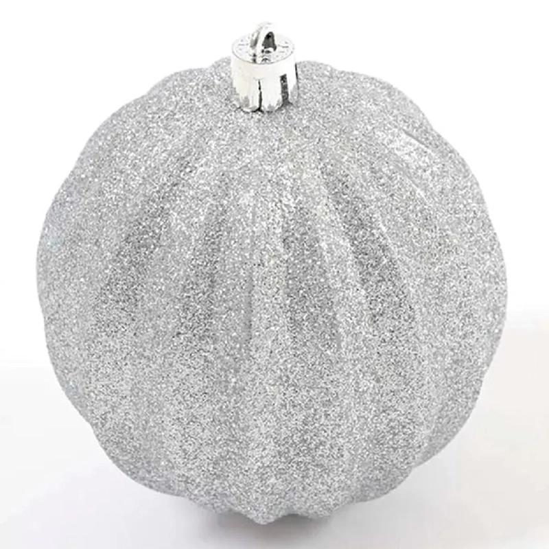 SET X12 ADORNOS NAVIDEÑO RIPLEY HOME GIRO 8 CM PLATEADO - 2