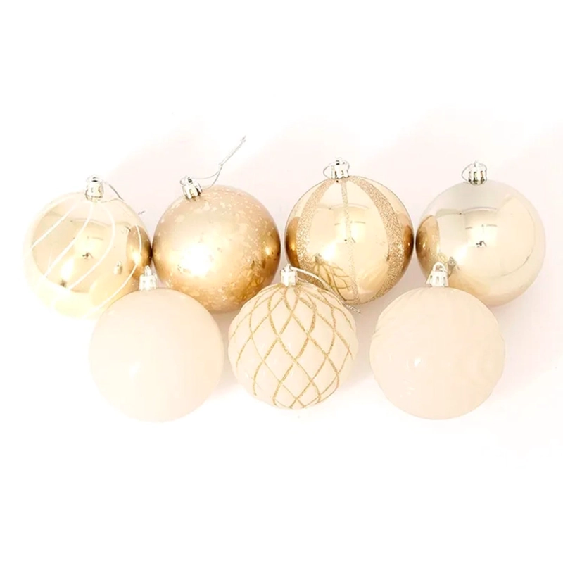 SET X14 ADORNOS NAVIDEÑO RIPLEY HOME 8 CM ORO/BLANCO - 1