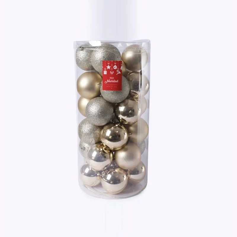 SET X30 ADORNOS NAVIDEÑO RIPLEY HOME 8 CM DORADO - 1