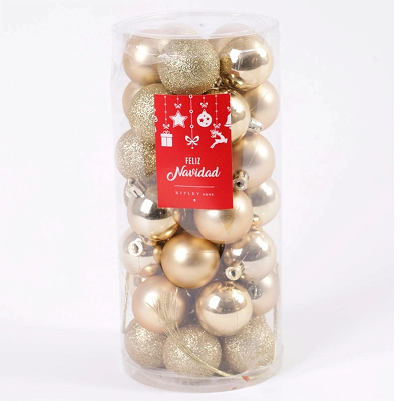 SET X35 ADORNOS NAVIDEÑO RIPLEY HOME 4 CM DORADO - 1