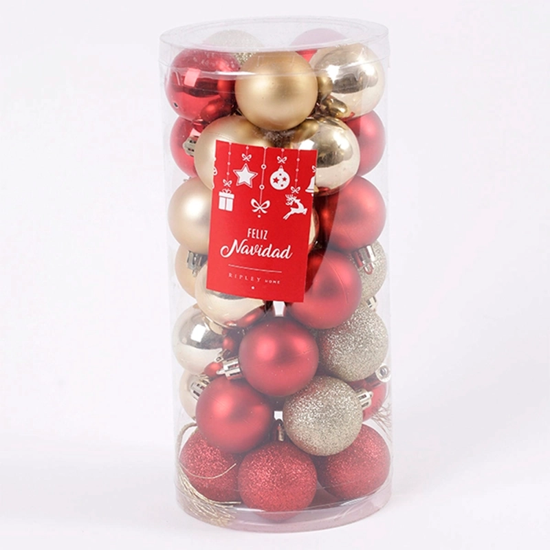SET X35 ADORNOS NAVIDEÑO RIPLEY HOME 4 CM ROJO/DORADO - 1