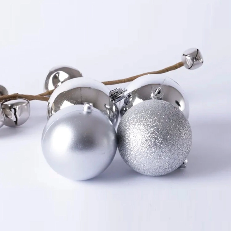 SET X50 ADORNOS NAVIDEÑO RIPLEY HOME 6 CM PLATEADO - 2