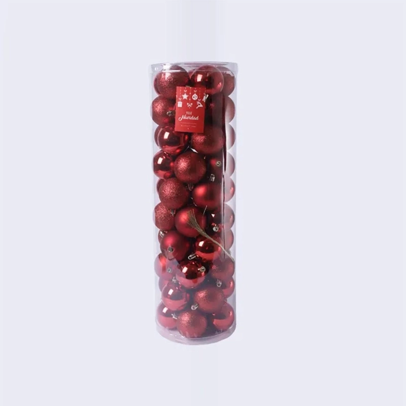SET X50 ADORNOS NAVIDEÑO RIPLEY HOME 6 CM ROJO - 1