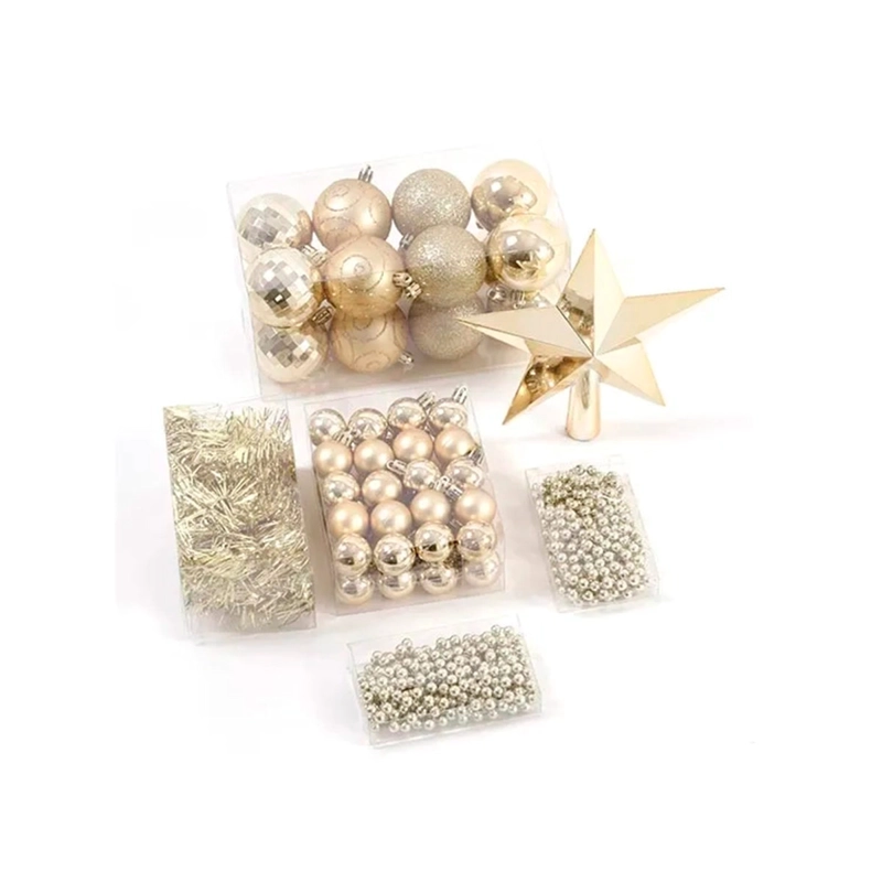 SET X60 ADORNOS NAVIDEÑO RIPLEY HOME ESFERAS Y ESTRELLA - 1