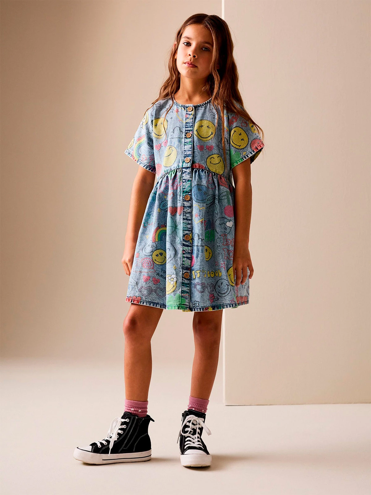 VESTIDO NIÑA NEXT ALGODÓN  - 1