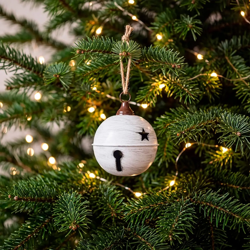 ADORNO NAVIDEÑO RIPLEY HOME NORDIC CASCABEL BLANCO - 1