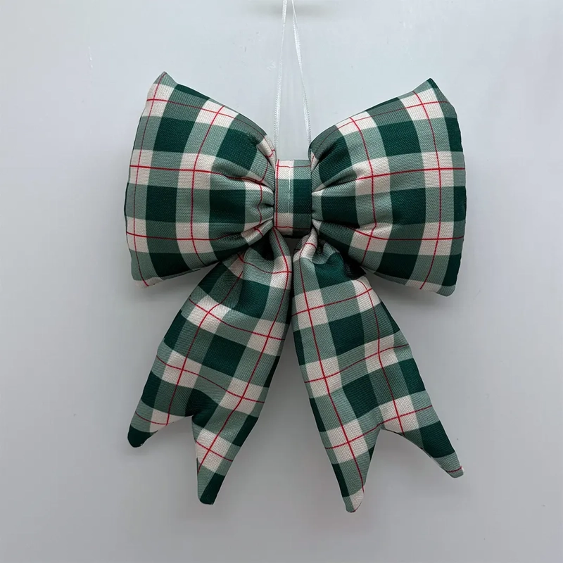 ADORNO NAVIDEÑO RIPLEY HOME TEDDY LAZO ESCOCES VERDE  - 2