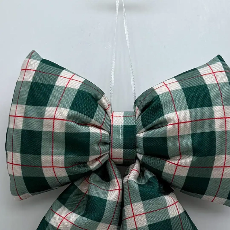 ADORNO NAVIDEÑO RIPLEY HOME TEDDY LAZO ESCOCES VERDE  - 3