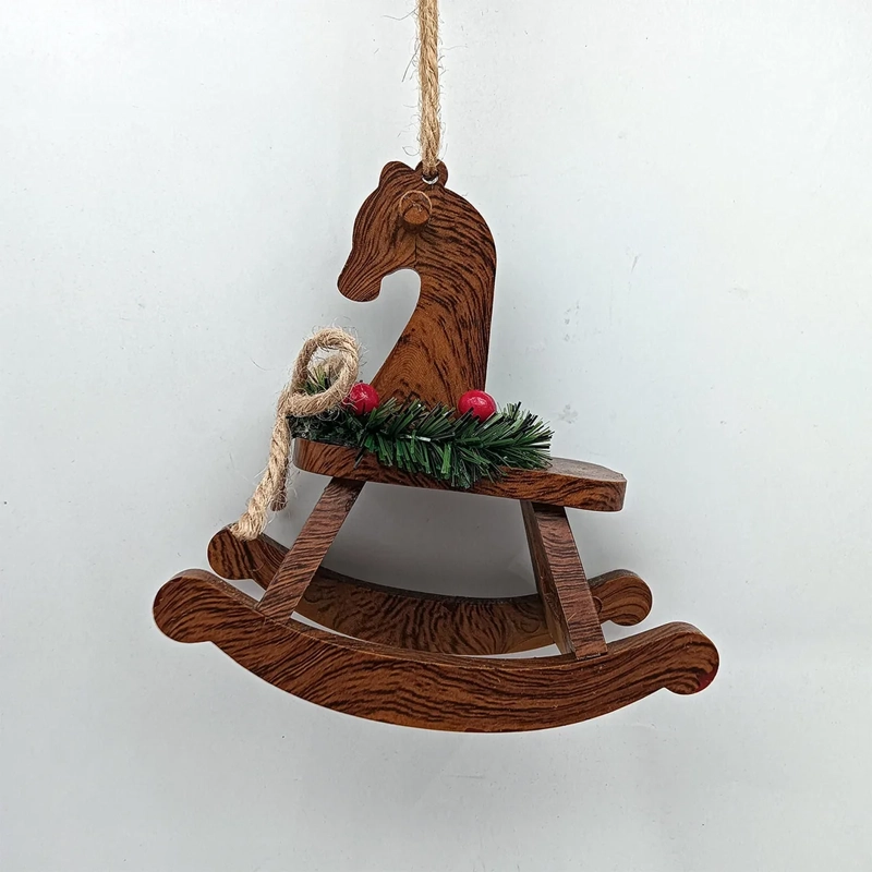 ADORNO NAVIDEÑO RIPLEY HOME TRADITIONAL XMAS CABALLO MECEDOR - 2