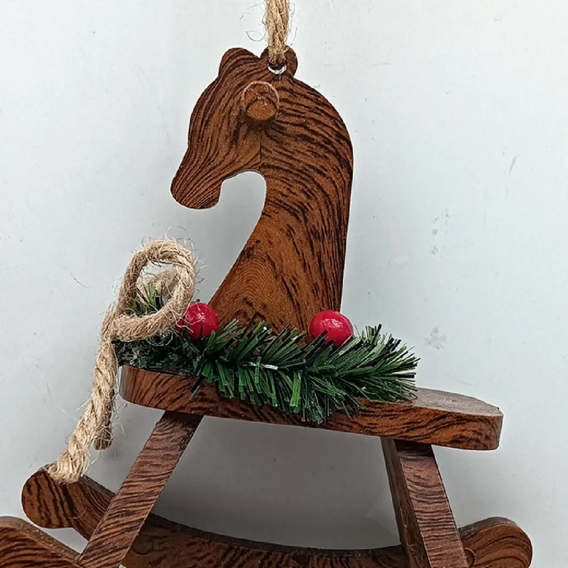 ADORNO NAVIDEÑO RIPLEY HOME TRADITIONAL XMAS CABALLO MECEDOR - 3