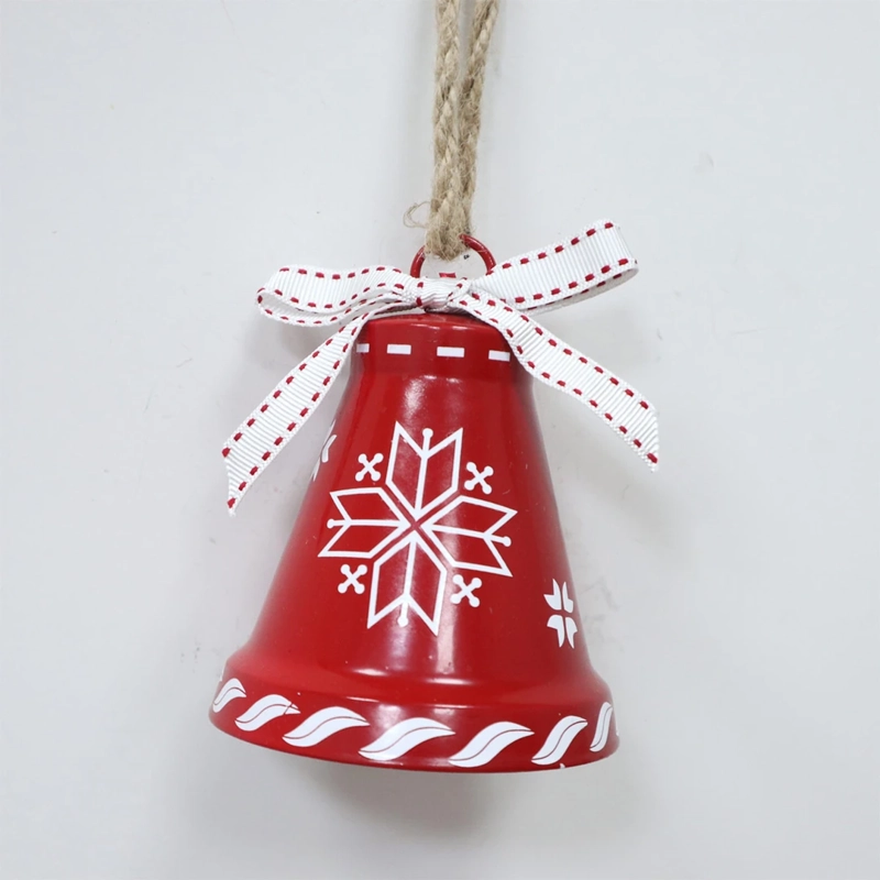 ADORNO NAVIDEÑO RIPLEY HOME TRADITIONAL XMAS CAMPANA COPOS ROJO - 2