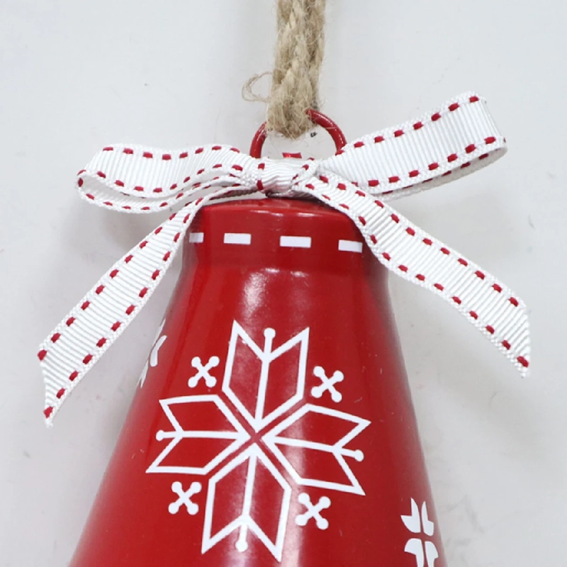 ADORNO NAVIDEÑO RIPLEY HOME TRADITIONAL XMAS CAMPANA COPOS ROJO - 3