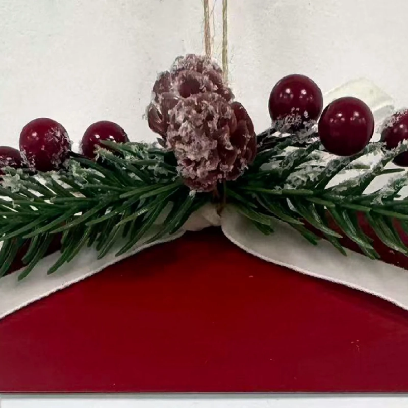 ADORNO NAVIDEÑO RIPLEY HOME TRADITIONAL XMAS CASA BLANCA Y ROJO - 3