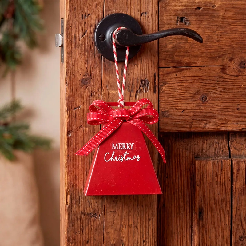 ADORNO NAVIDEÑO RIPLEY HOME TRADITIONAL XMAS COW BELL ROJO - 1