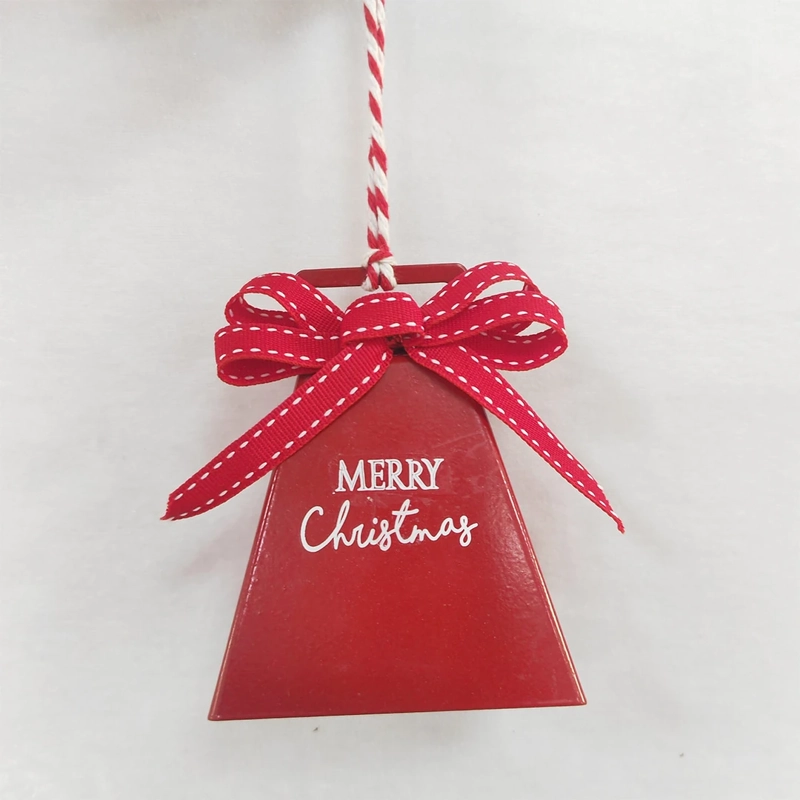 ADORNO NAVIDEÑO RIPLEY HOME TRADITIONAL XMAS COW BELL ROJO - 2
