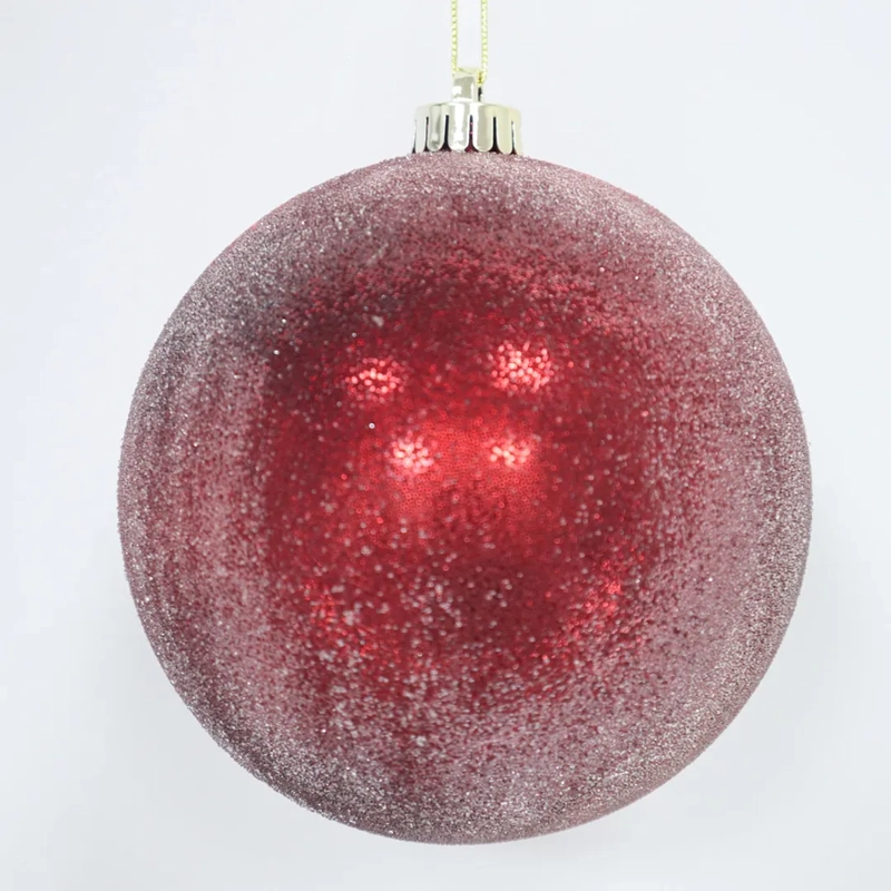 ADORNO NAVIDEÑO RIPLEY HOME TRADITIONAL XMAS ESFERA FROSTED 15 CM ROJO - 2