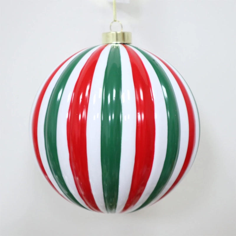 ADORNO NAVIDEÑO RIPLEY HOME TRADITIONAL XMAS ESFERA ACANALADO BICOLOR - 2