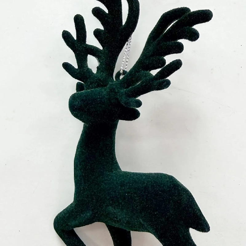 ADORNO NAVIDEÑO RIPLEY HOME TRADITIONAL XMAS RENO VELVET VERDE - 3