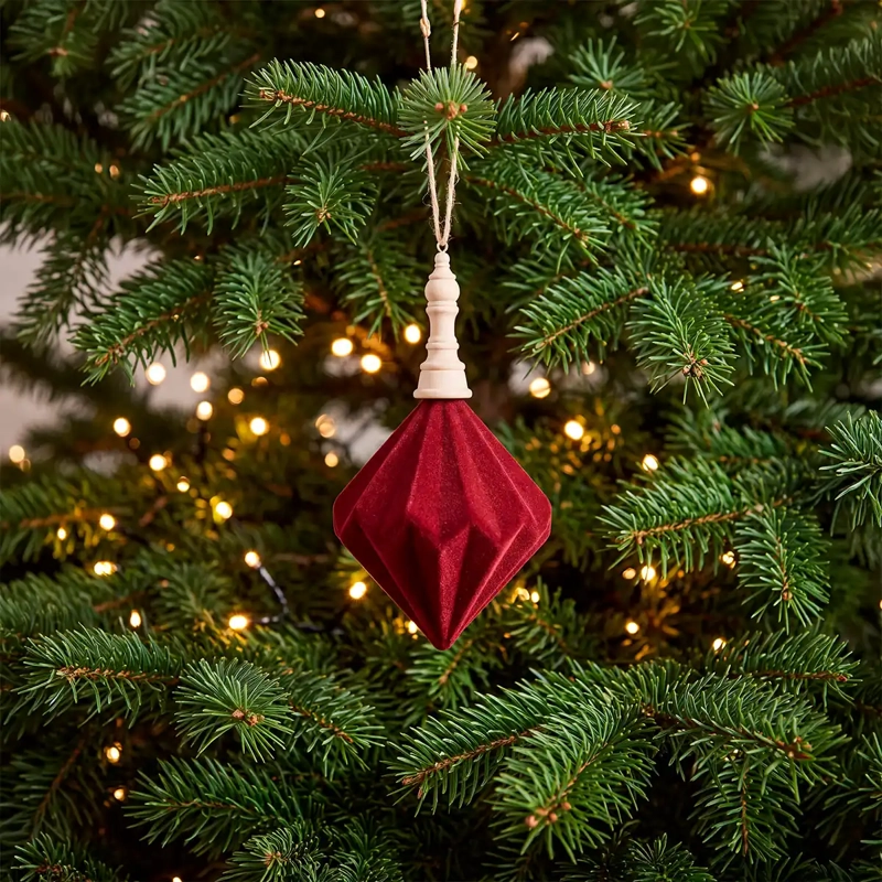 ADORNO NAVIDEÑO RIPLEY HOME WINE ROSE DIAMANTE ACANALADO VELVET - 1