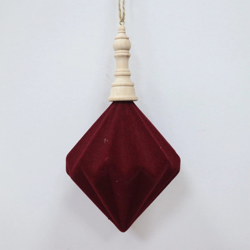 ADORNO NAVIDEÑO RIPLEY HOME WINE ROSE DIAMANTE ACANALADO VELVET - 2