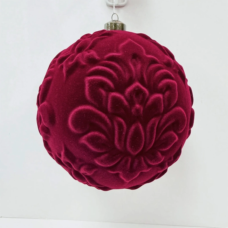 ADORNO NAVIDEÑO RIPLEY HOME WINE ROSE ESFERA FLOR DE LYS - 2
