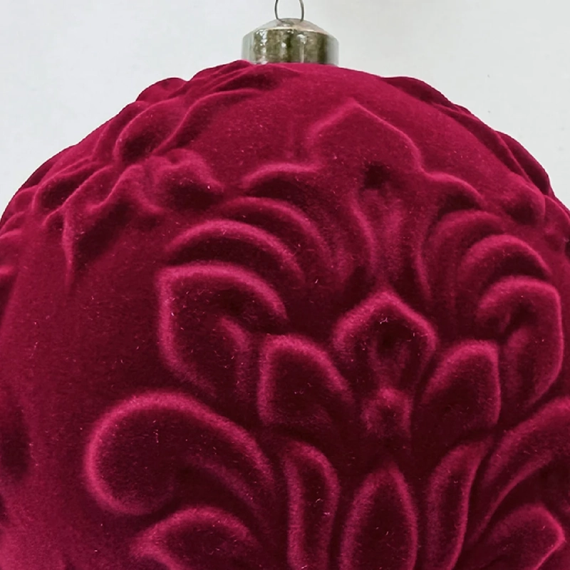 ADORNO NAVIDEÑO RIPLEY HOME WINE ROSE ESFERA FLOR DE LYS - 3