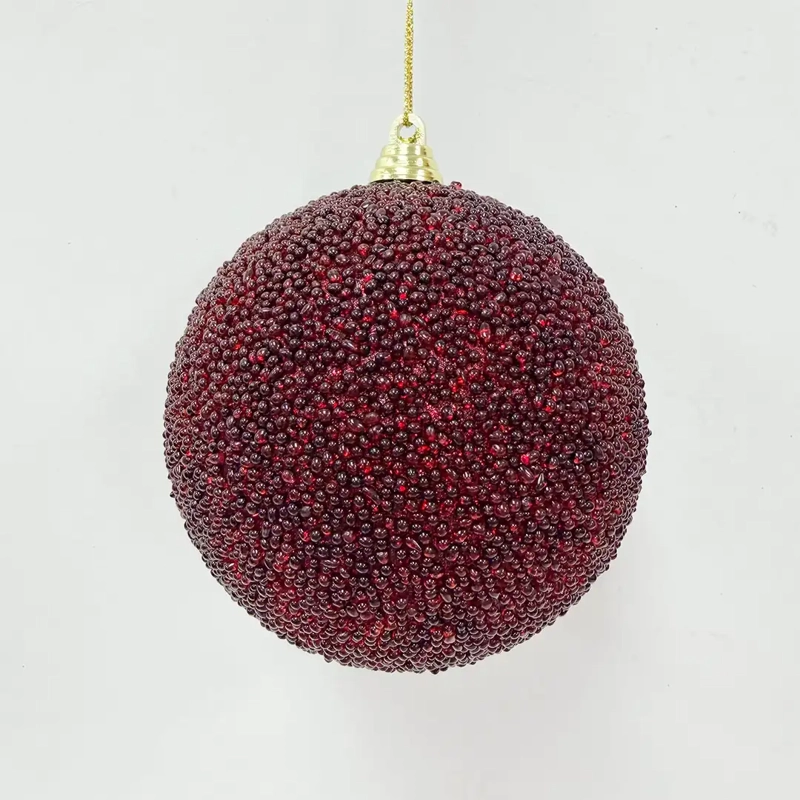 ADORNO NAVIDEÑO RIPLEY HOME WINE ROSE ESFERA MOSTACILLA BURGUNDY - 2