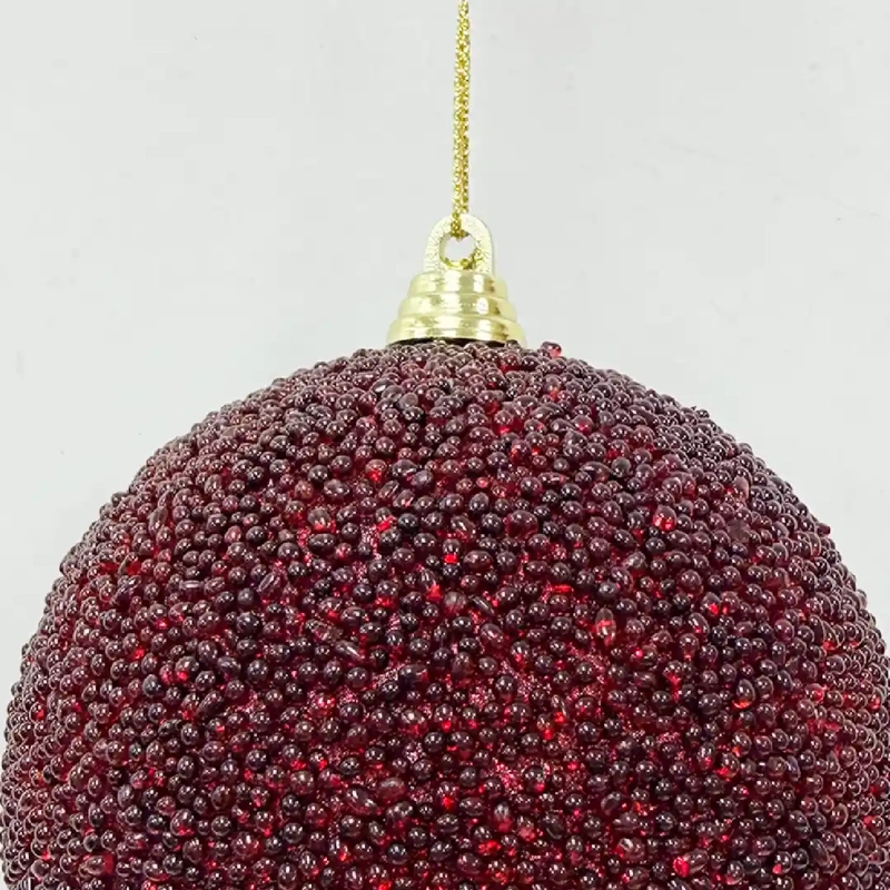 ADORNO NAVIDEÑO RIPLEY HOME WINE ROSE ESFERA MOSTACILLA BURGUNDY - 3
