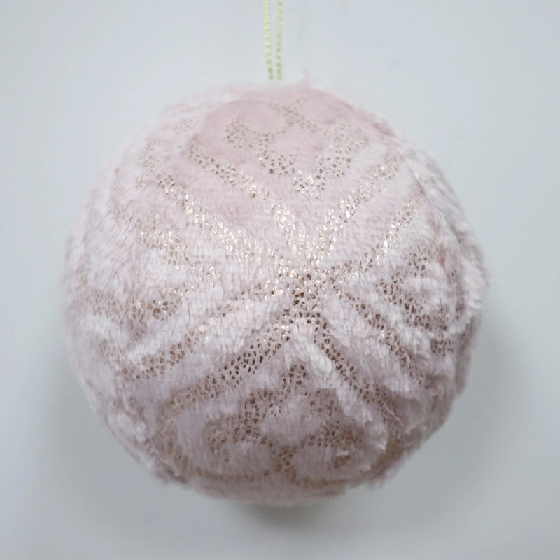 ADORNO NAVIDEÑO RIPLEY HOME WINE ROSE ESFERA PELOS BRILLO ROSA - 2
