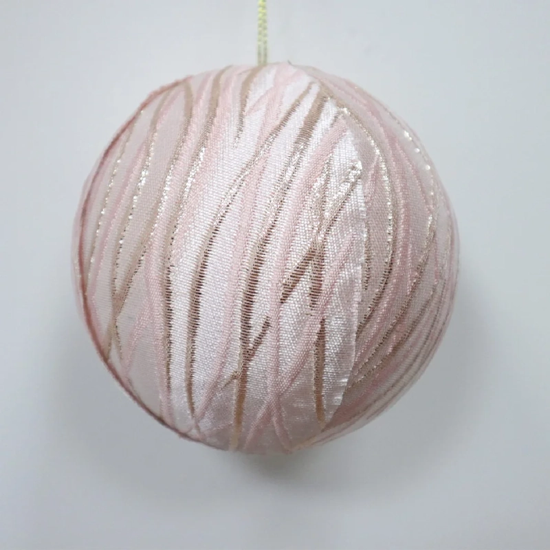 ADORNO NAVIDEÑO RIPLEY HOME WINE ROSE ESFERA LÍNEAS ROSA - 3
