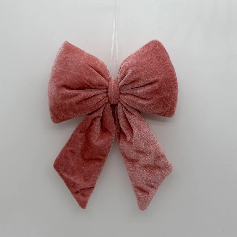 ADORNO NAVIDEÑO RIPLEY HOME WINE ROSE LAZO VELVET ROSA  - 2