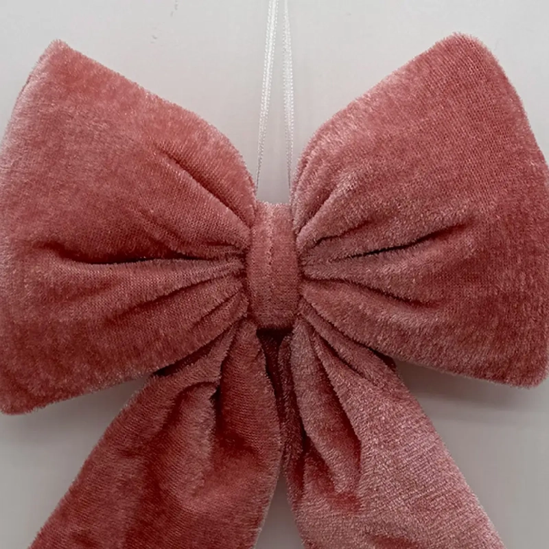 ADORNO NAVIDEÑO RIPLEY HOME WINE ROSE LAZO VELVET ROSA  - 3