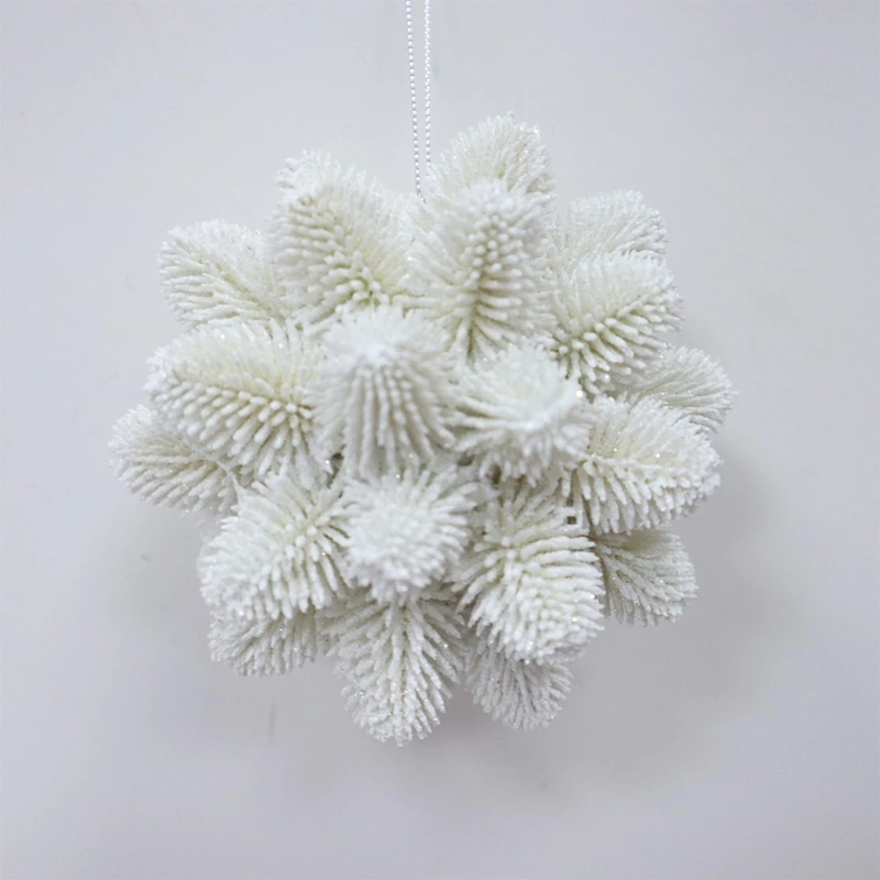 ADORNO NAVIDEÑO RIPLEY HOME NORDIC PIÑON 3D BLANCO - 2
