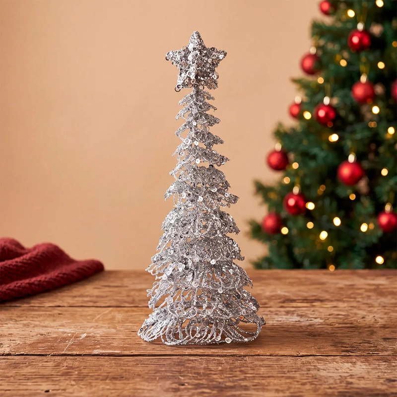 ADORNO NAVIDEÑO RIPLEY HOME ÁRBOL PLATA - 1