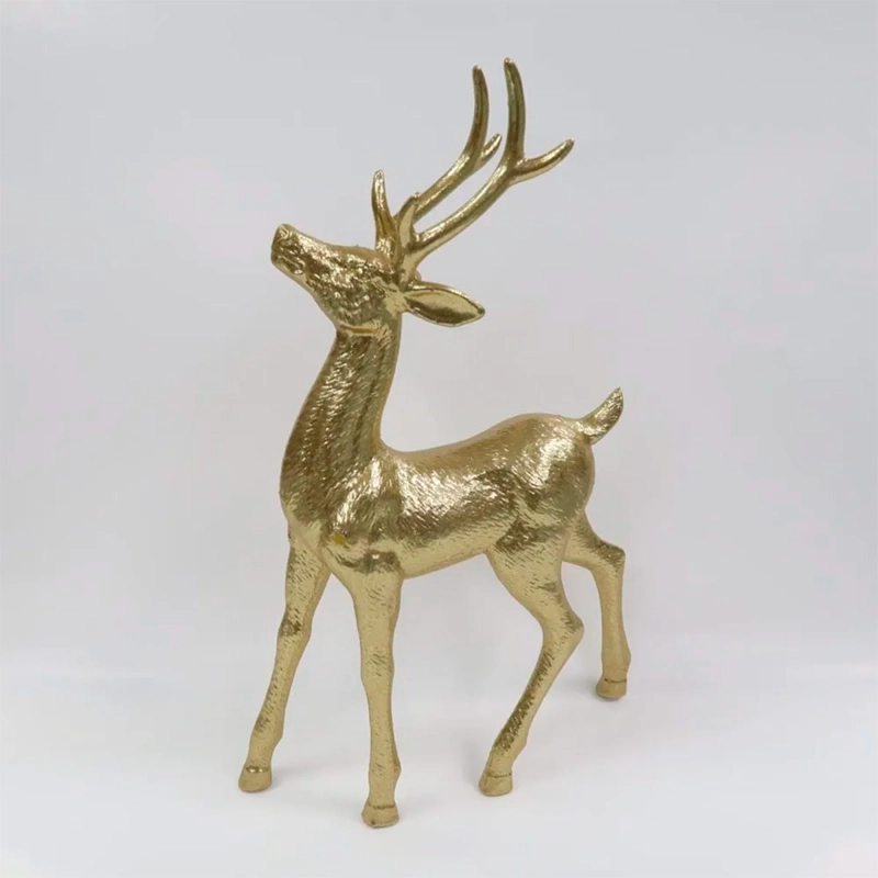 ADORNO NAVIDEÑO RIPLEY HOME GLAM RENO GLITTER NEW GOLD - 2